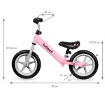 Rowerek biegowy dla dziewczynki REBEL PINK Kidwell