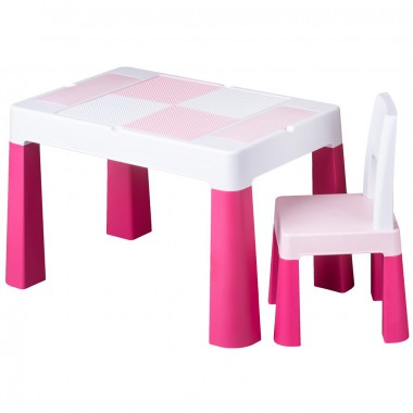 MULTIFUN ZESTAW MEBLI DZIECIĘCYCH STOLIK + KRZESEŁKO PINK RÓŻOWY