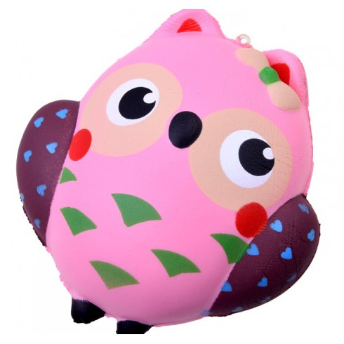 SQUISHY PIANKOWY GNIOTEK SOWA SÓWKA ANTYSTRES