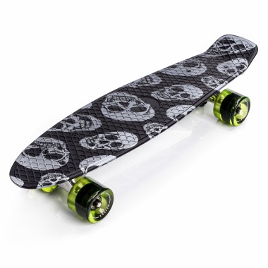 PLASTIC SKATEBOARD METEOR MULTIBOARD SKULLS
