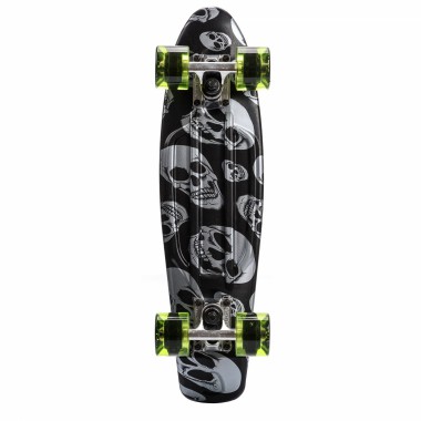 PLASTIC SKATEBOARD METEOR MULTIBOARD SKULLS