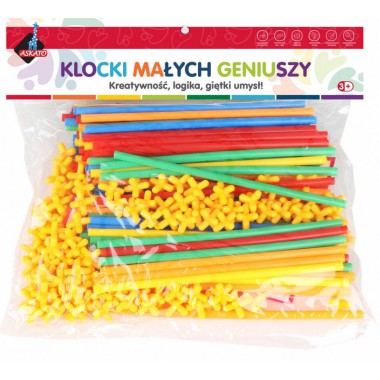 Askato Klocki małych geniuszy słomki 220 elementów