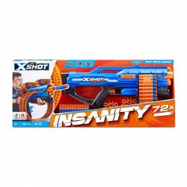 ZURU X-Shot X SHOT INSANITY MAD MEGABARREL 72 Strzałek