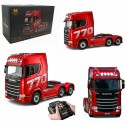 Coil Zdalnie sterowana ciężarówca Scania 770S V8 1:18 na pilota czerwona