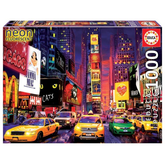 Educa Puzzle 1000 elementów Times Square Nowy York Neon